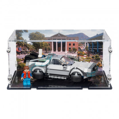 77256 Zeitmaschine aus Zurück in die Zukunft - Acryl Vitrine Lego