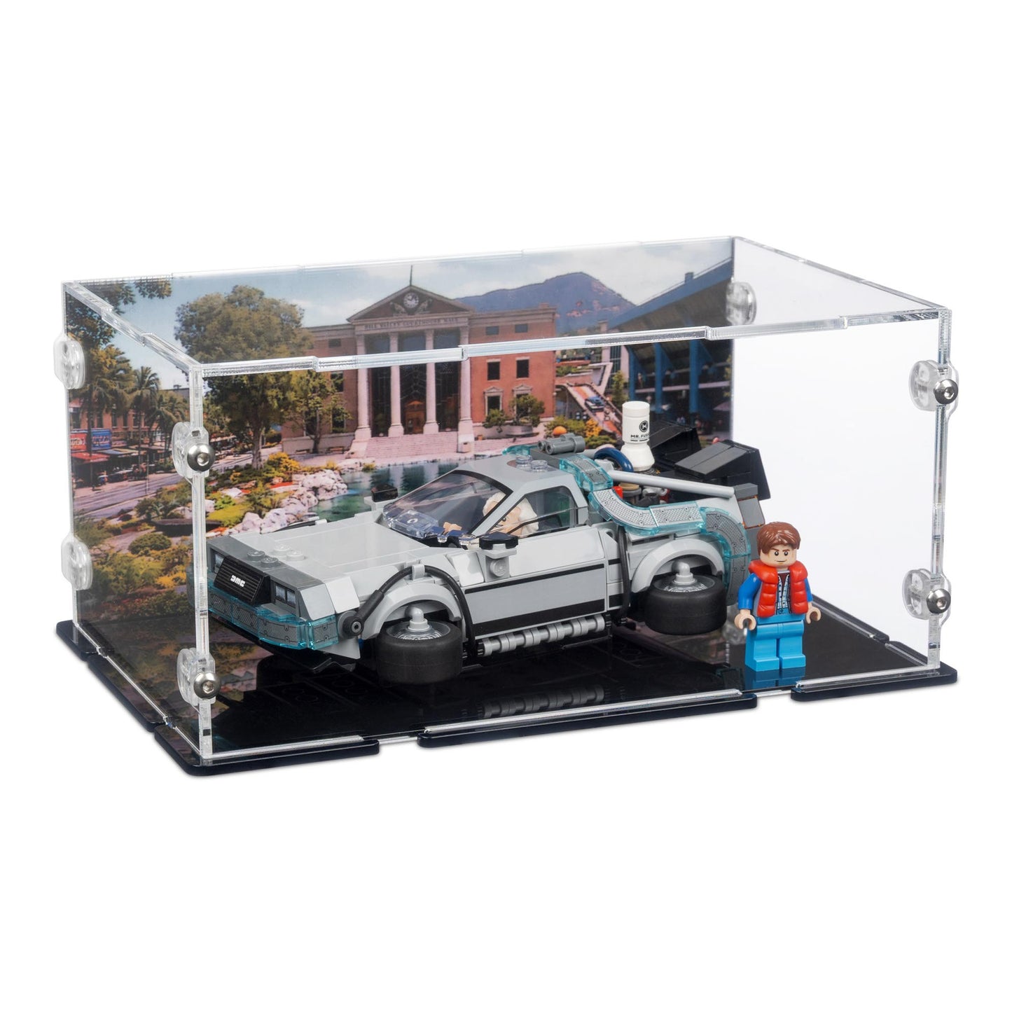 77256 DeLorean Time Machine from Back to the Future - Acrylic Display Case for Lego