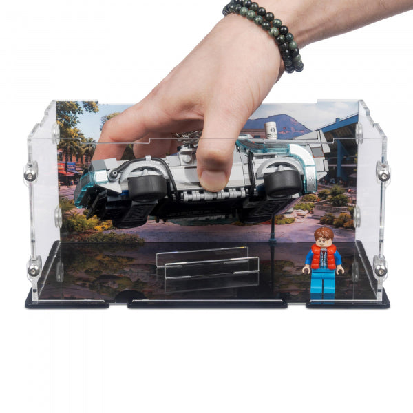 77256 Zeitmaschine aus Zurück in die Zukunft - Acryl Vitrine Lego