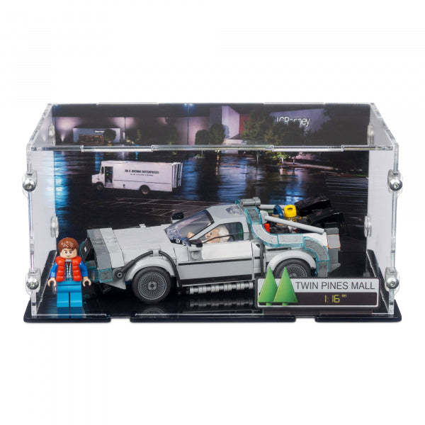 77256 Zeitmaschine aus Zurück in die Zukunft - Acryl Vitrine Lego