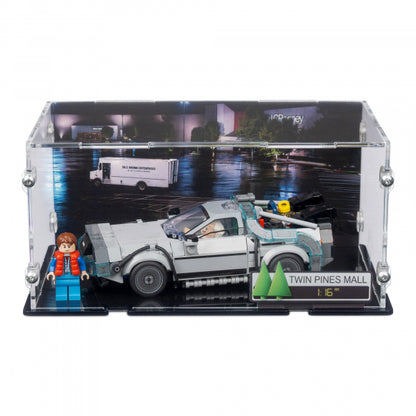 77256 Zeitmaschine aus Zurück in die Zukunft - Acryl Vitrine Lego