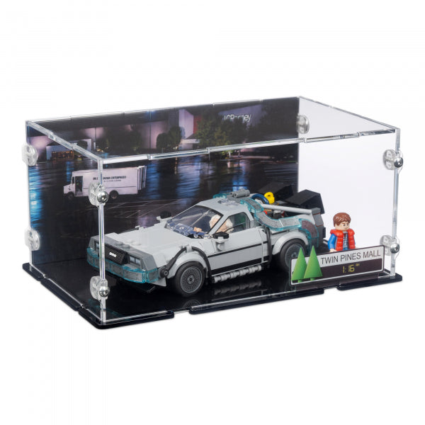 77256 Zeitmaschine aus Zurück in die Zukunft - Acryl Vitrine Lego