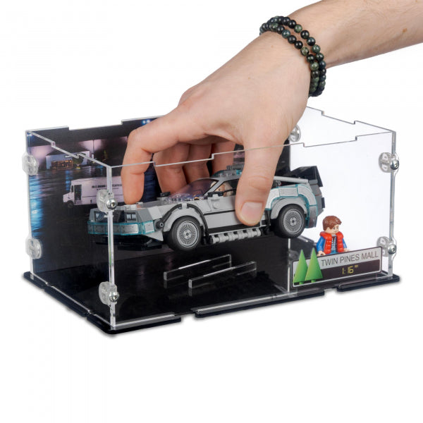 77256 Zeitmaschine aus Zurück in die Zukunft - Acryl Vitrine Lego