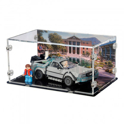 77256 Zeitmaschine aus Zurück in die Zukunft - Acryl Vitrine Lego