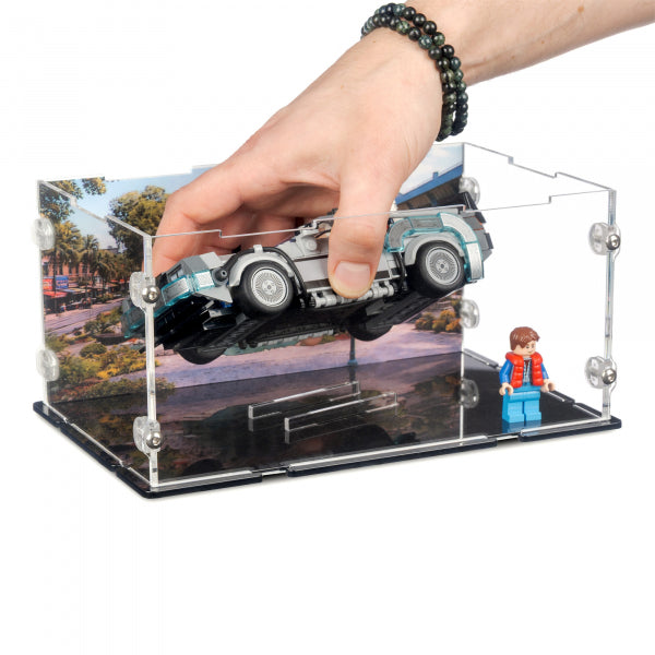77256 Zeitmaschine aus Zurück in die Zukunft - Acryl Vitrine Lego