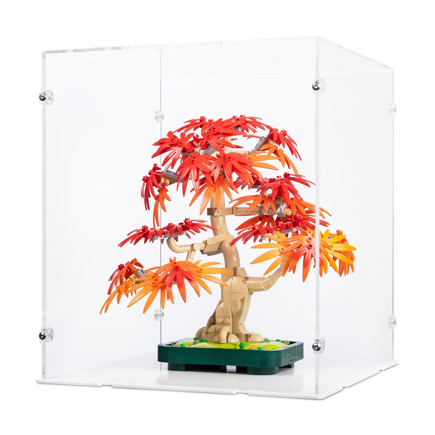 10348 Japanischer Roter Ahorn – Bonsai-Baum - Acryl Vitrine Lego