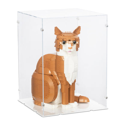 21376 Orangefarbene Katze - Acryl Vitrine Lego
