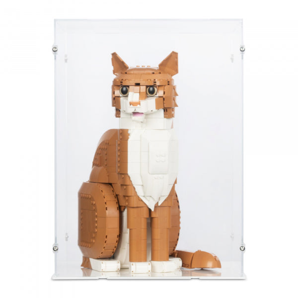 21376 Orangefarbene Katze - Acryl Vitrine Lego