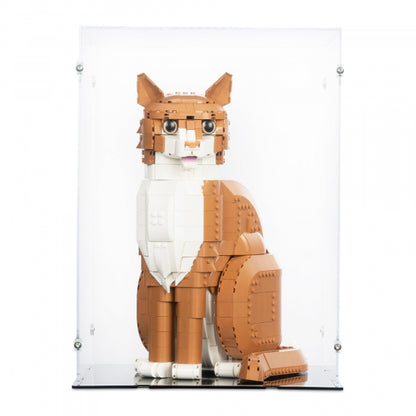 21376 Orangefarbene Katze - Acryl Vitrine Lego