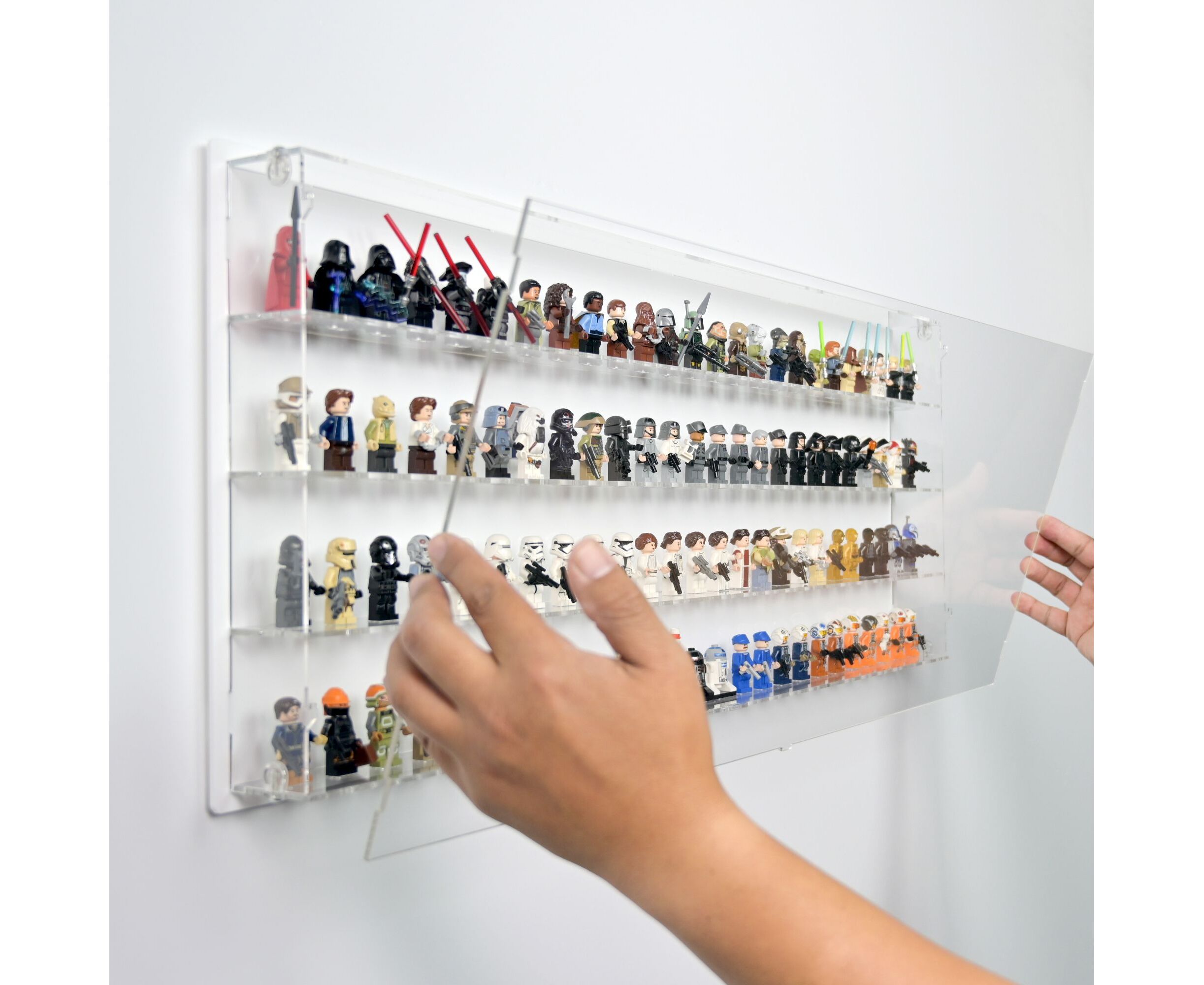 Acrylic Displays for your Lego Models-100 LEGO Minifigures Wall
